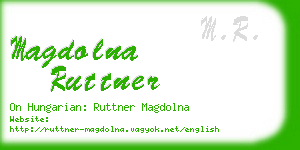 magdolna ruttner business card